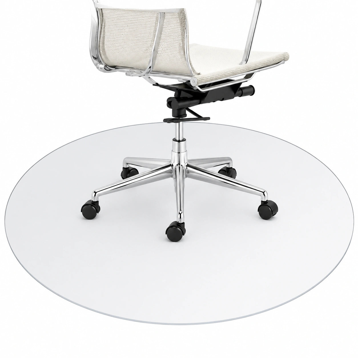 Transparente Bodenschutzmatte für Bürostühle, Rund, 50 cm, 1,0 mm St?rke