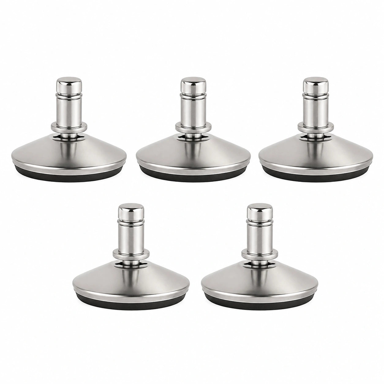 5er Set Bodengleiter für Bürostühle, 11mm x 22mm ger?uscharm und rutschfest, verstellbare Edelstahl-Bodengleiter für Schreibtischstühle