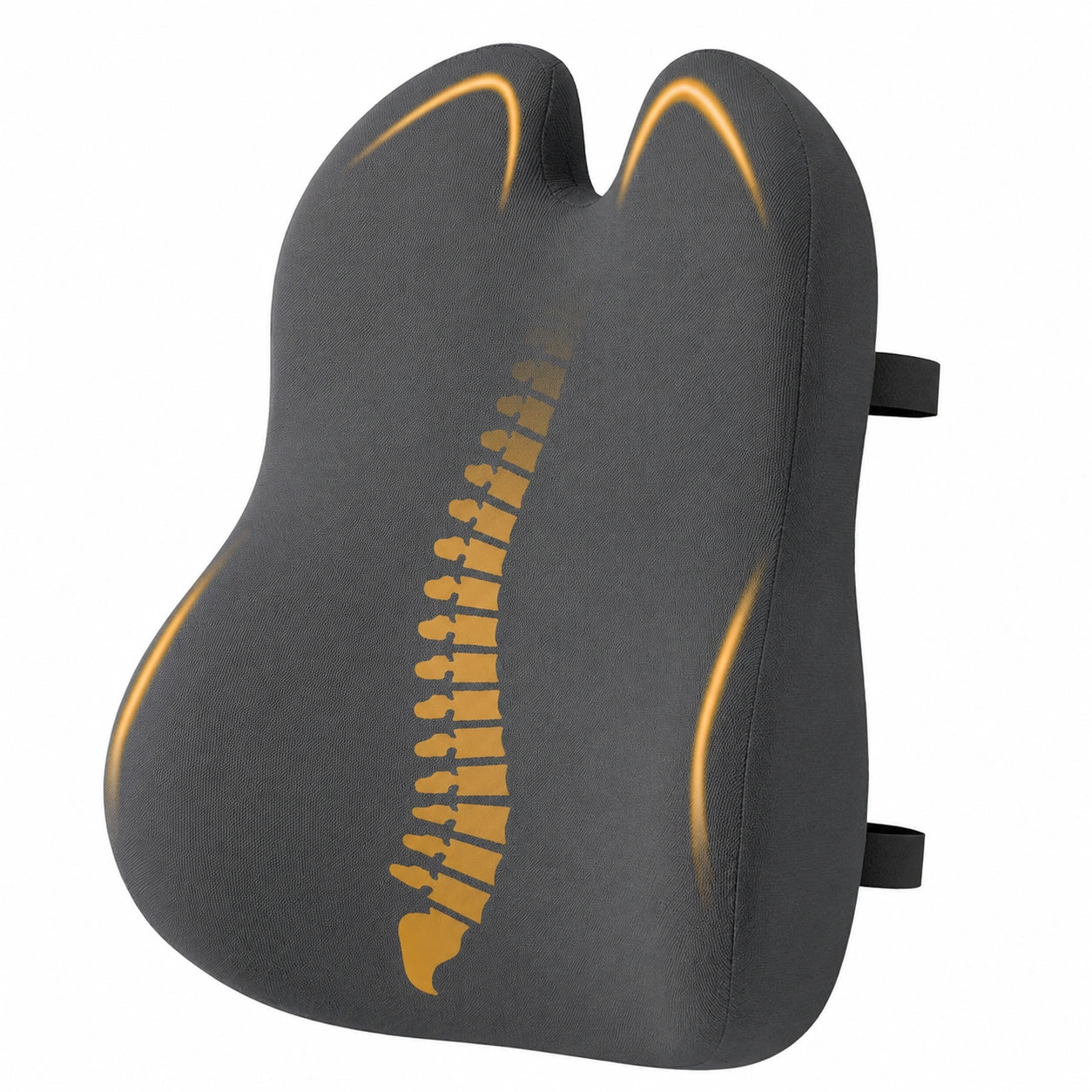 ProtoArc Ergonomisches Memory-Schaum Lendenkissen - Atmungsaktives Rückenpolster für Büro- und Autositz, mit verstellbaren Doppelriemen, Netzbezug - Grau