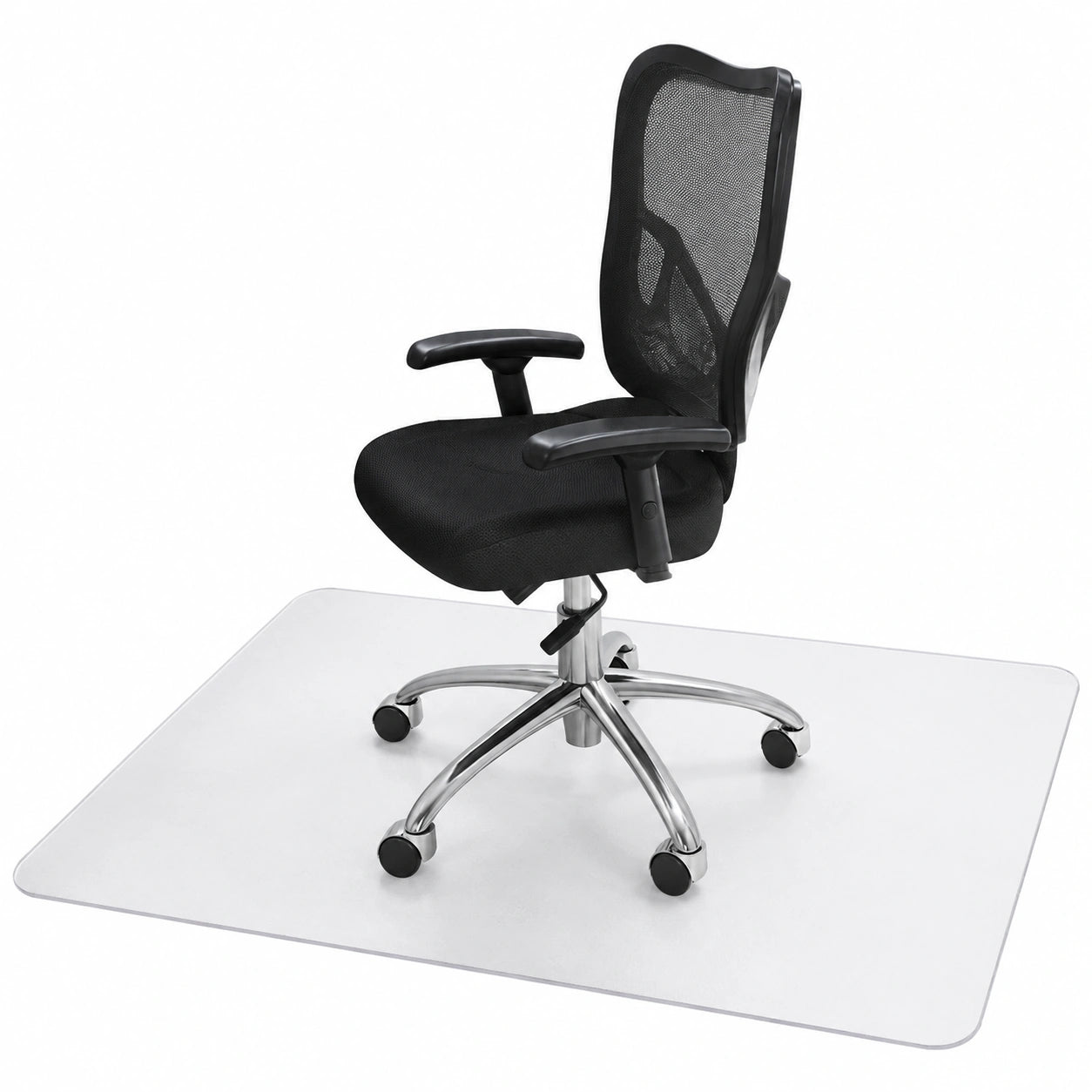 Kratzfeste Bodenschutzmatte 90x120 cm – Rutschfest und Milchweiß für Laminat und Parkett