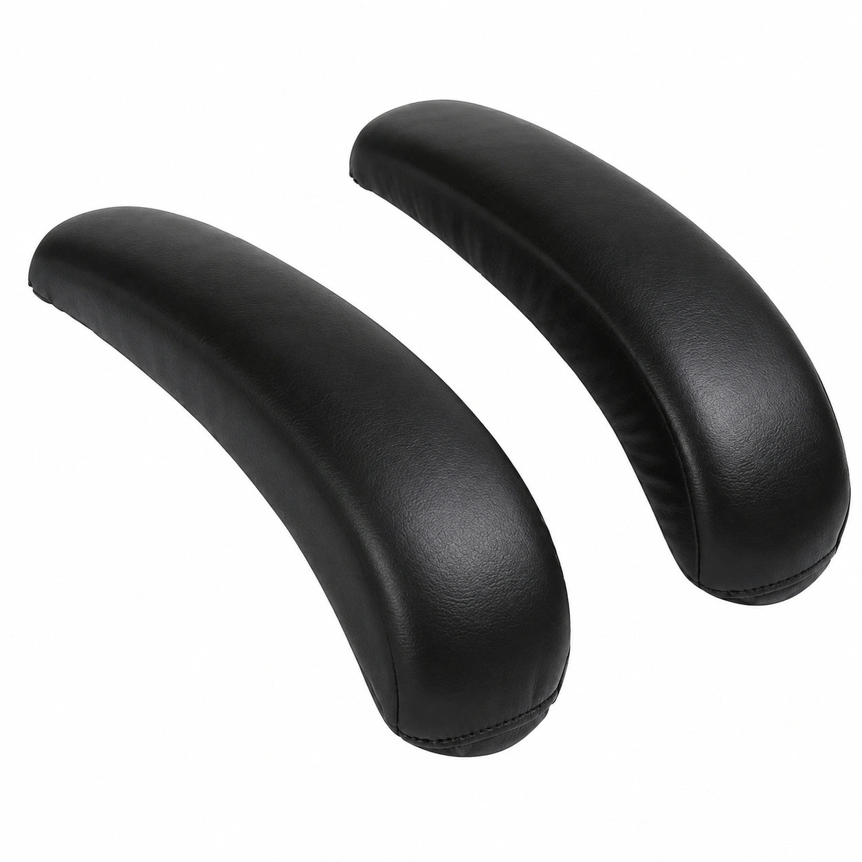 Ergonomische Leder-Armlehnenbezüge für Bürostühle, dehnbar und komfortabel, in Schwarz