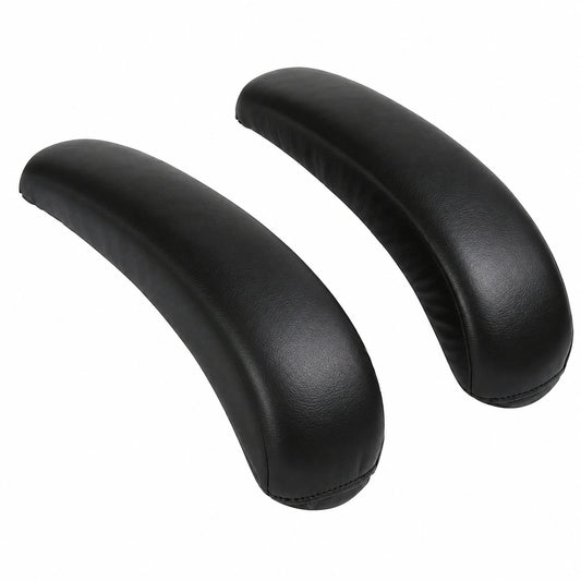 Ergonomische Leder-Armlehnenbezüge für Bürostühle, dehnbar und komfortabel, in Schwarz