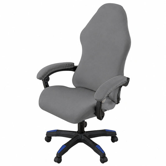 Gaming Stuhlbezug Set, Dehnbar und Waschbar, Schmutzabweisend für Bürostühle, 4er-Pack, Hellgrau