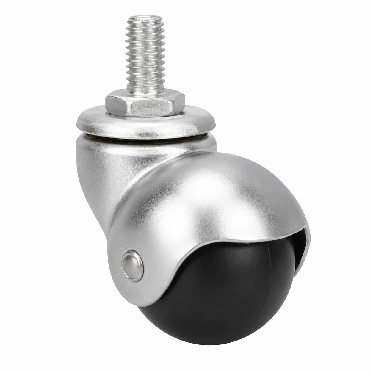 Bürostuhl-Rollen 4er Set, 38 mm Kugelrollen mit M10 Schraubstange, Möbelgleiter für glatte Böden