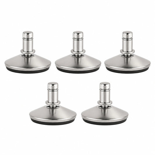 5er Set Bodengleiter für Bürostühle, 11mm x 22mm ger?uscharm und rutschfest, verstellbare Edelstahl-Bodengleiter für Schreibtischstühle