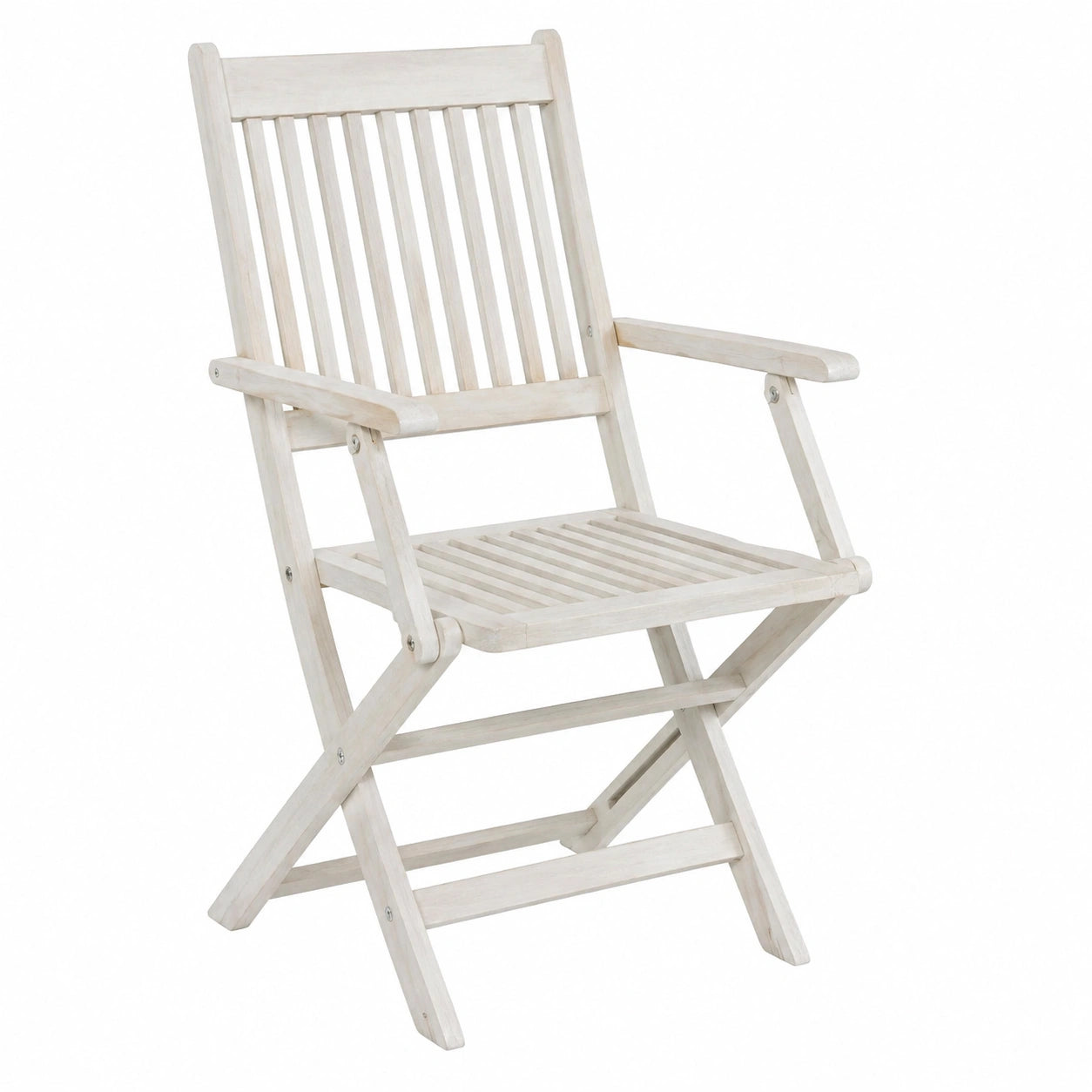 ESTEXO Garten Bistro-Set, Akazienholz Klappstühle, Wei?, 2-teilig