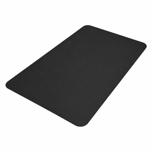 Transparente Bodenschutzmatte für Bürostühle, 75x120 cm, Schwarz, Schreibtischunterlage für Hartb?den