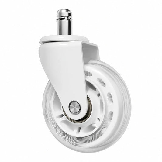 Leise Ersatzrollen Set für Bürostühle – 5er-Pack, Schonend für Teppich und Parkett – Wei?, 11x22mm