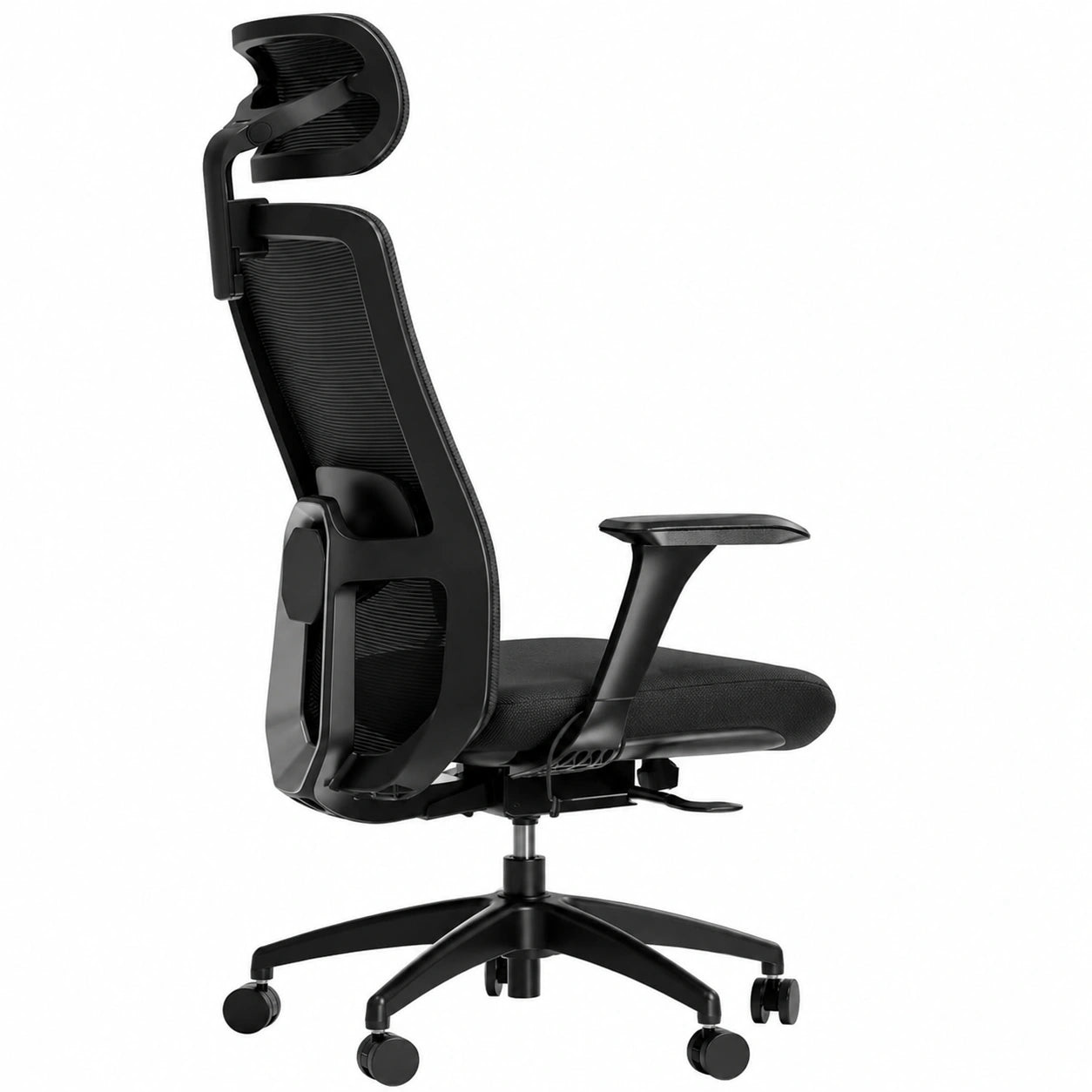 Ergonomischer Bürostuhl mit Lendenstütze, Höhenverstellung und Atmungsaktivem Gewebe - Modell SitOne Schwarz