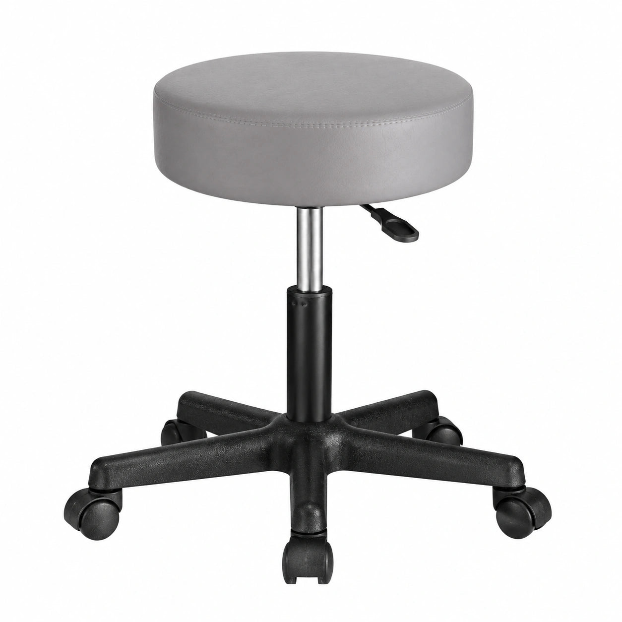 Höhenverstellbarer Drehhocker mit 10 cm Polsterung, 360° drehbar, Grau