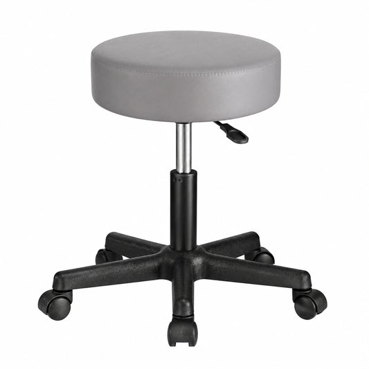Höhenverstellbarer Drehhocker mit 10 cm Polsterung, 360° drehbar, Grau
