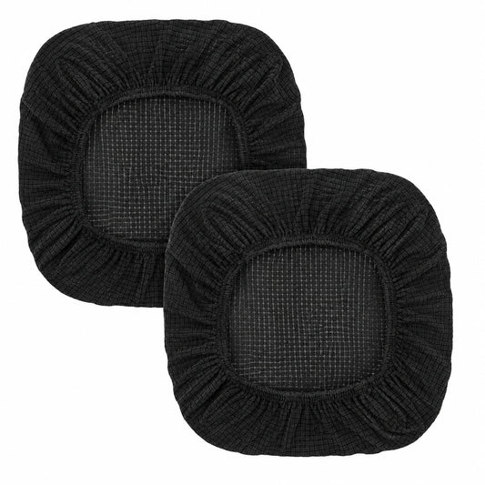 Elastischer Bürostuhlbezug 2er-Set, Schwarz, Waschbar & Abnehmbar - Passend für 35-48 cm Stühle, Ideal für Büro und Veranstaltungen