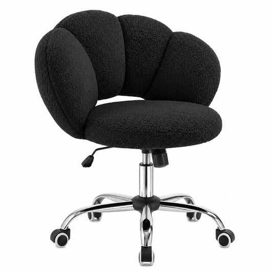 Ergonomischer Bürostuhl in Wolkenform, h?henverstellbar, belastbar bis 136 kg, für Schlafzimmer, Büro, Wohnzimmer - Schwarz