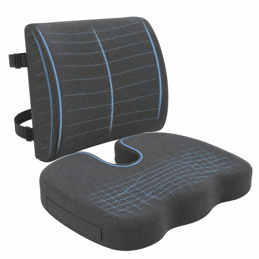Ergonomisches Komfort-Kissen-Set mit Memory-Schaum für Büro- und Autositz